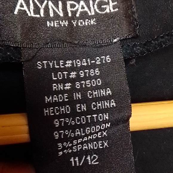 Alyn Paige black wrap around sleeveless tunic size 11/12 - Picture 6 of 7